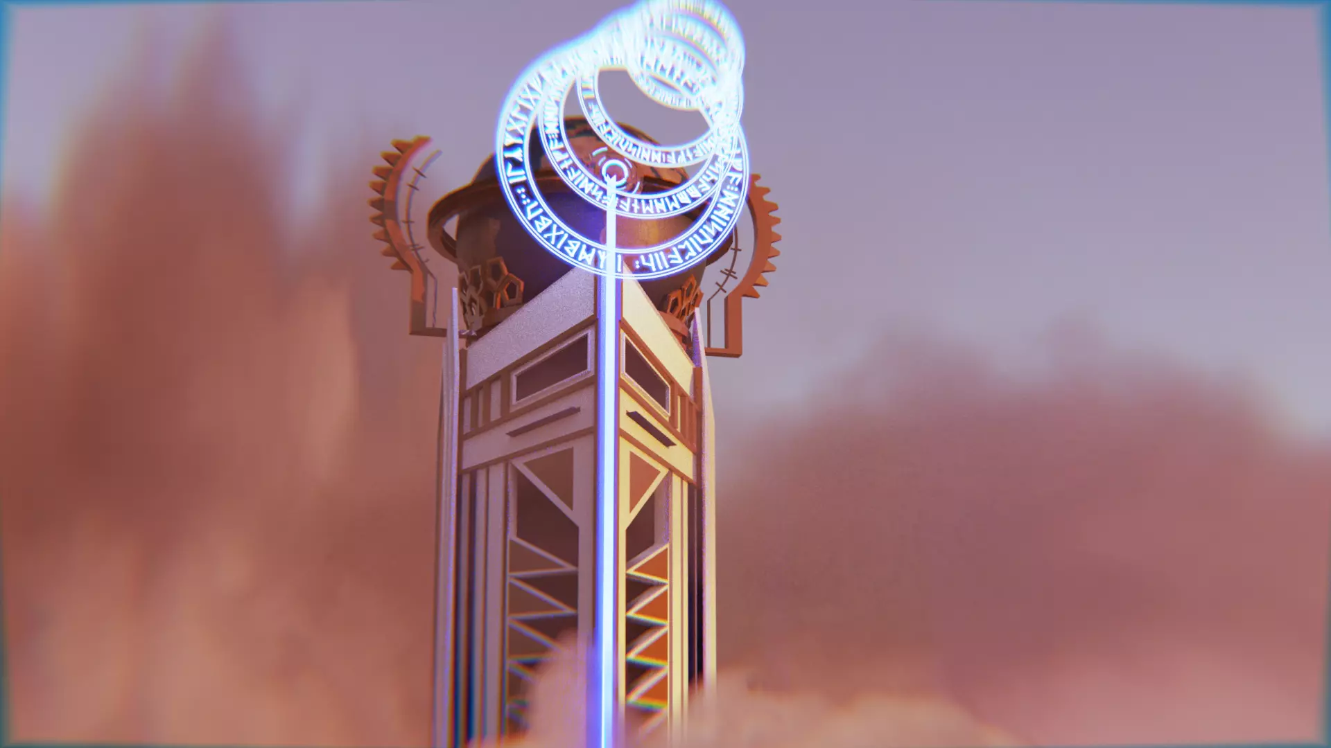 arcane piltover council tower 3D model_0