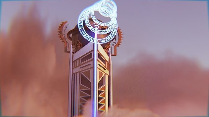 arcane piltover council tower 3D model