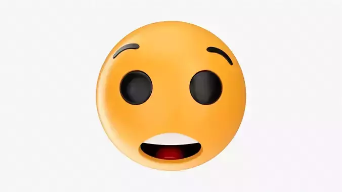 Emoji 061 Fearful 3D model