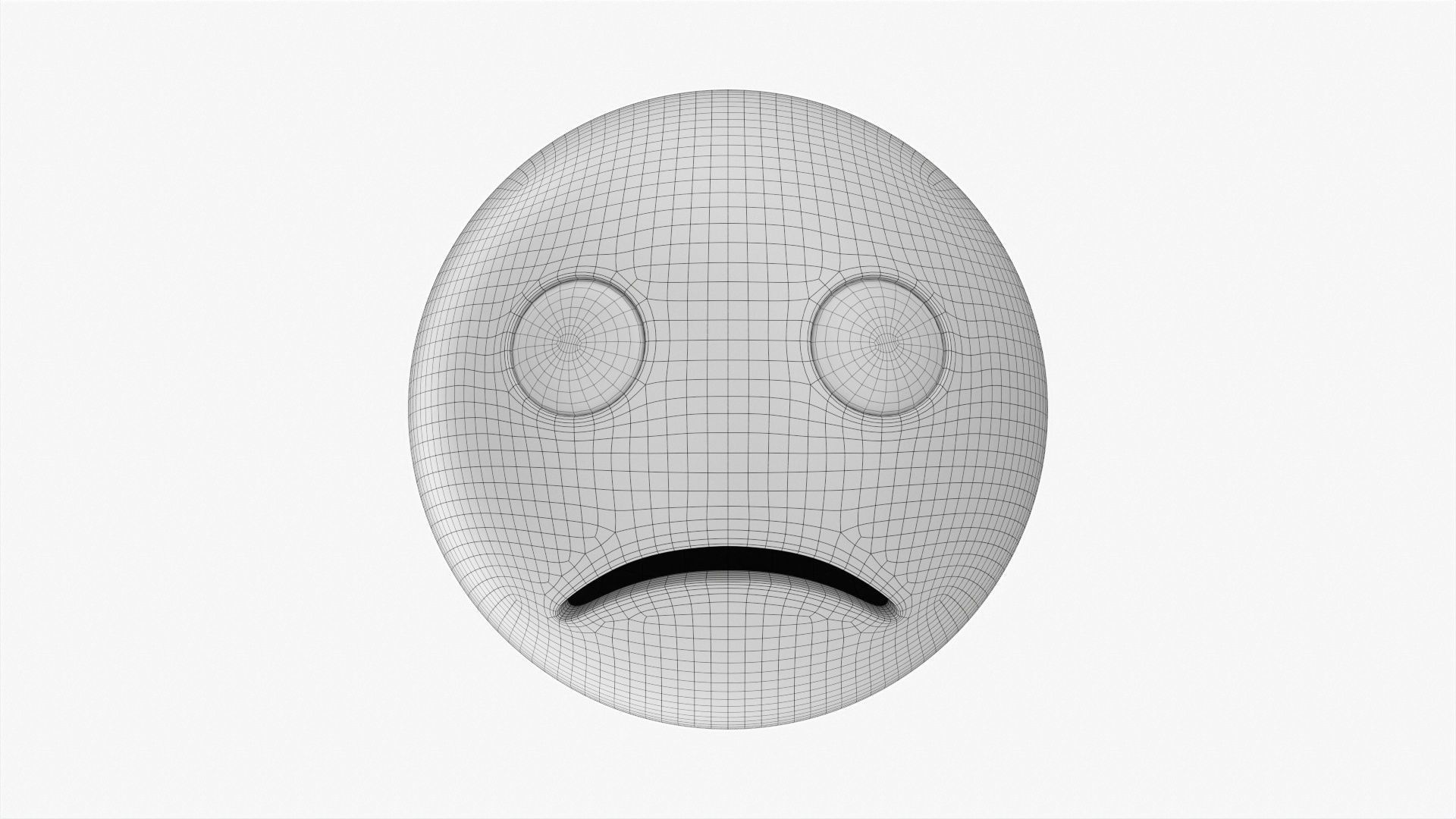 Emoji 063 Worried 3D model_5