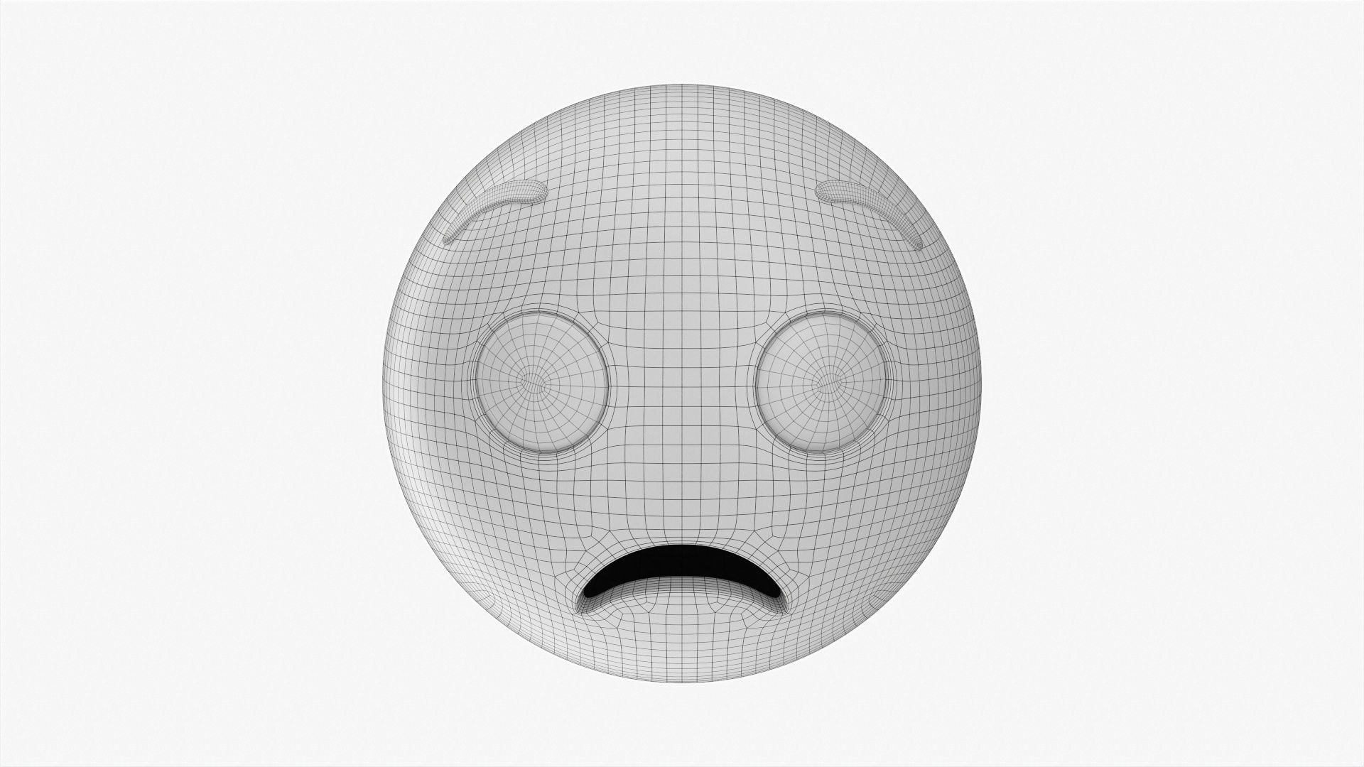 Emoji 065 Sad 3D model_5