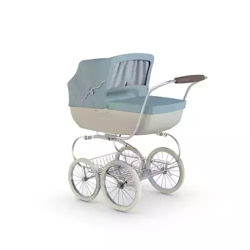 Vintage  Baby Stroller 3D model
