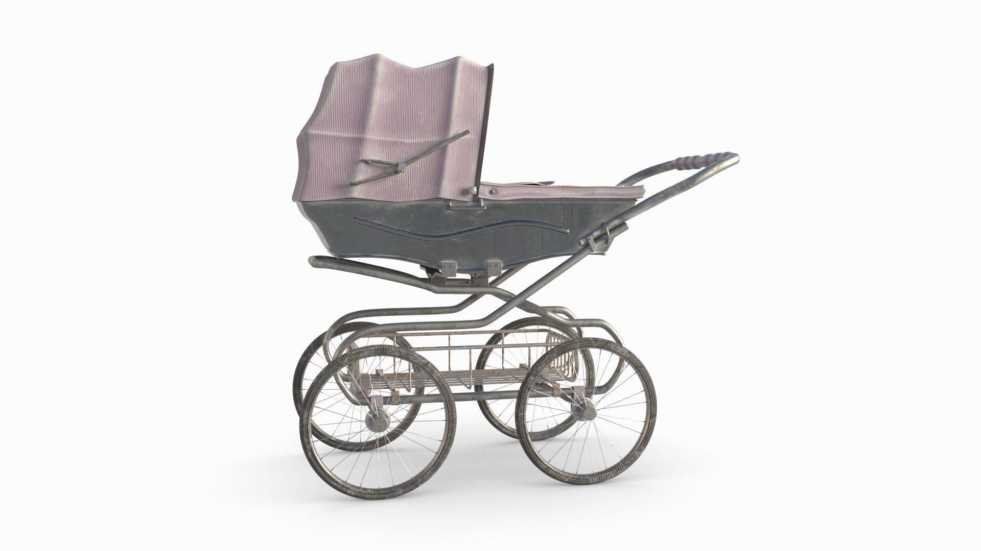 Baby Stroller  3D model_2