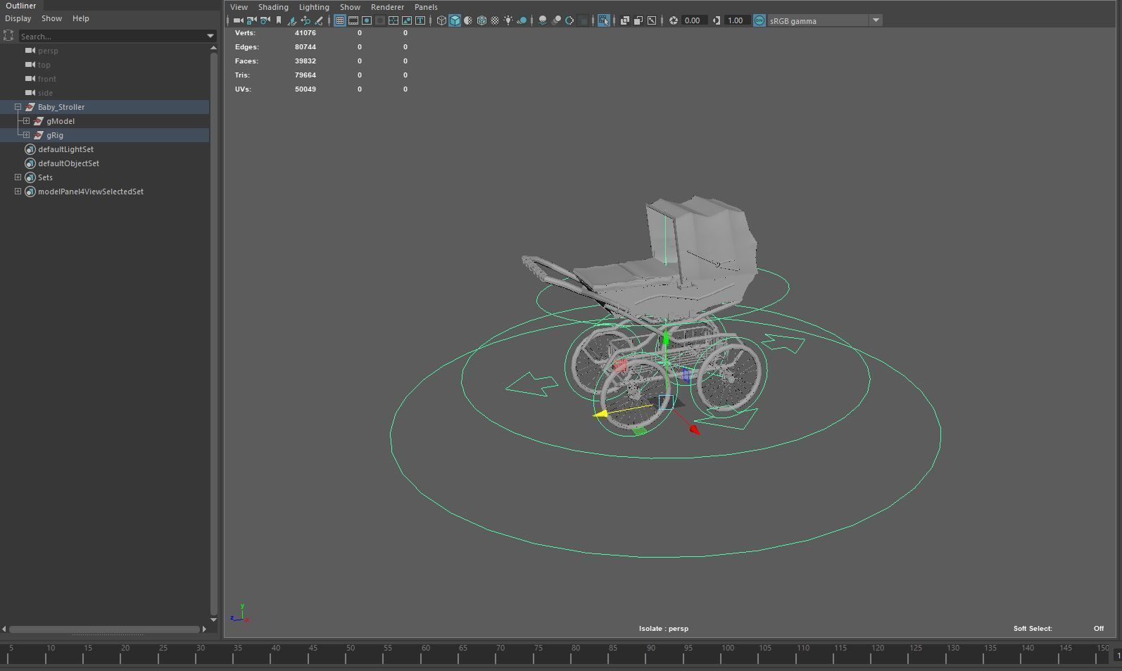 Baby Stroller  3D model_14