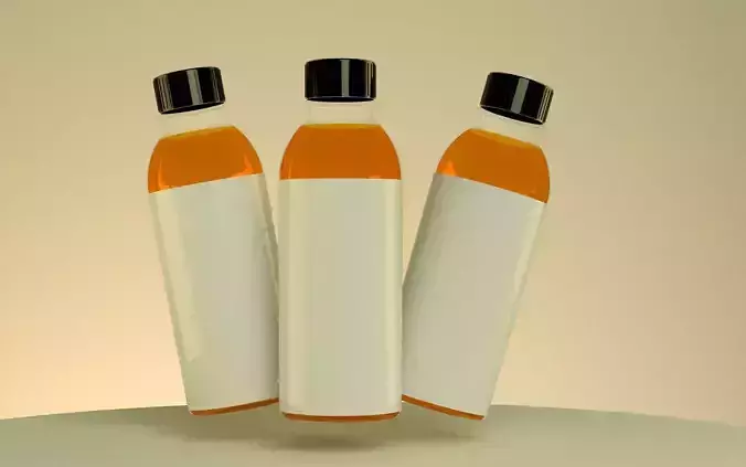 3d Juice Bottle Free 3D model