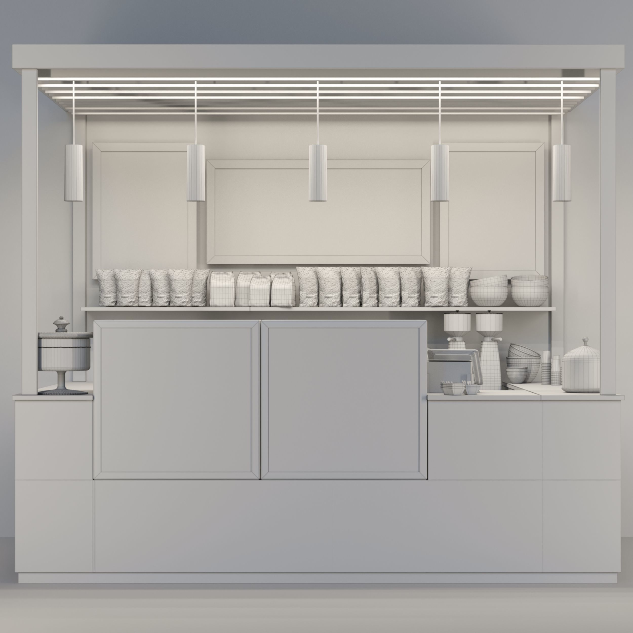 Cafe 52 3D model_2