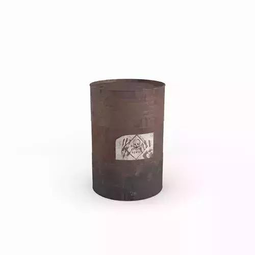 Barrel with graffiti 3D model