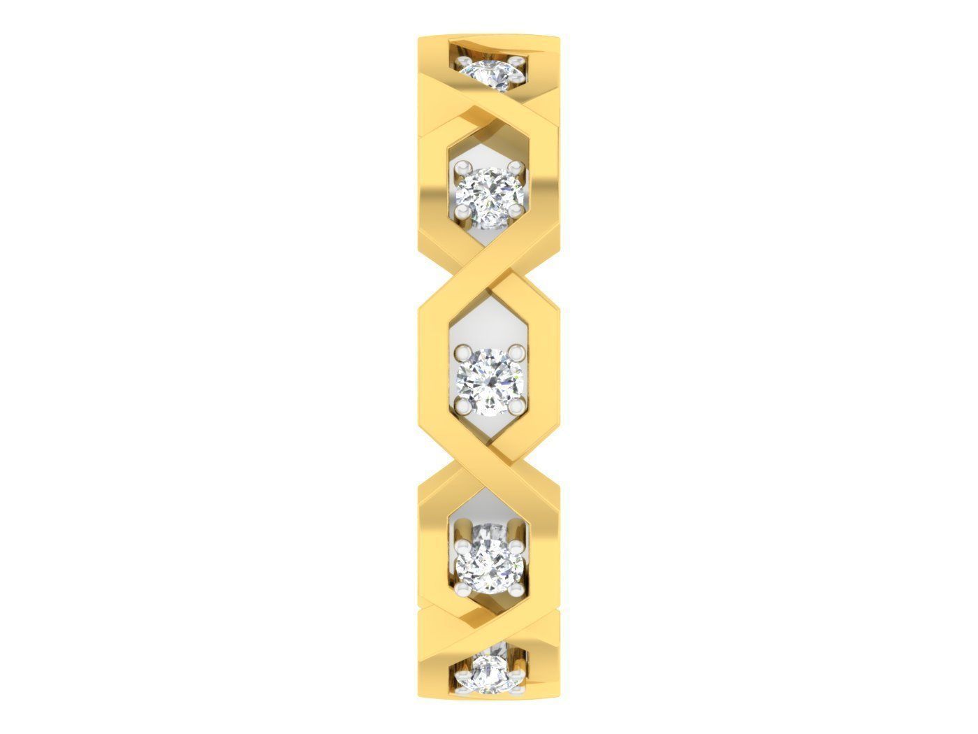 DIAMOND BAND RING R6 3D model 3D printable | CGTrader