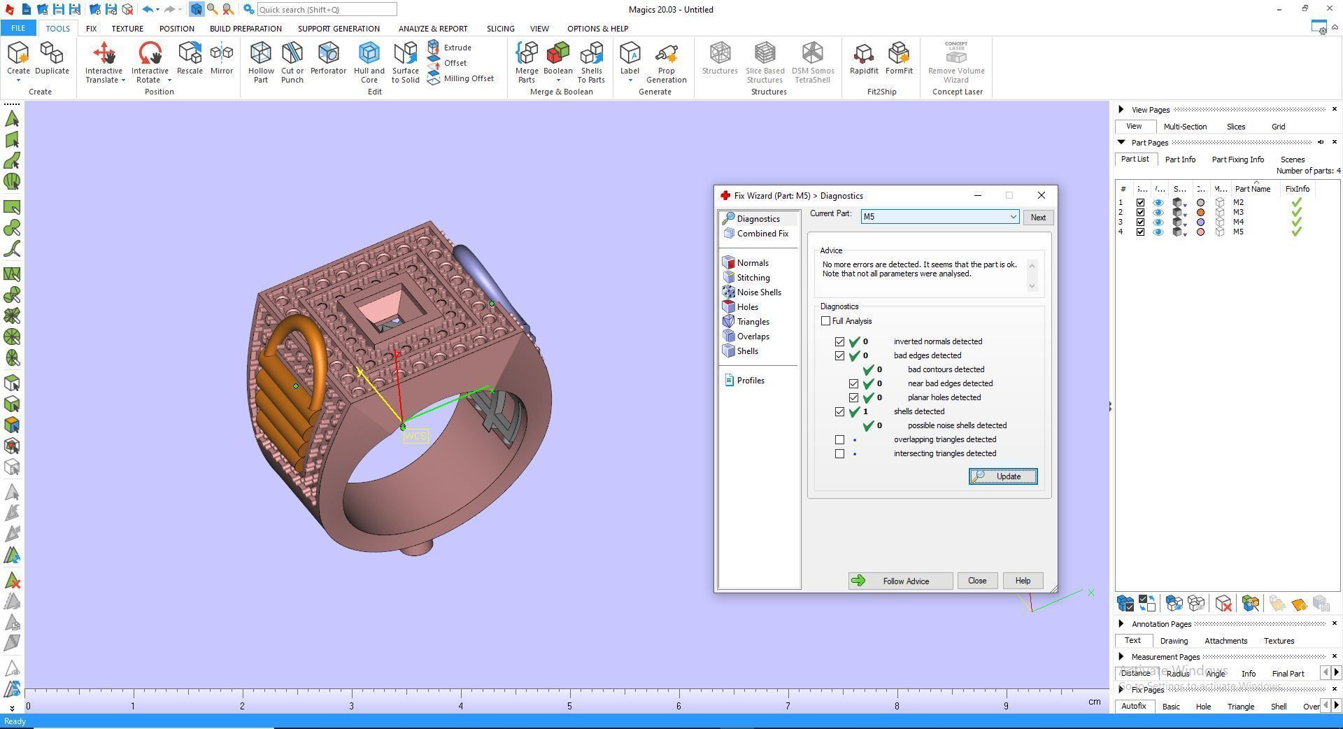 Ring M2 Mens luxury ring with gem 3D print model_24