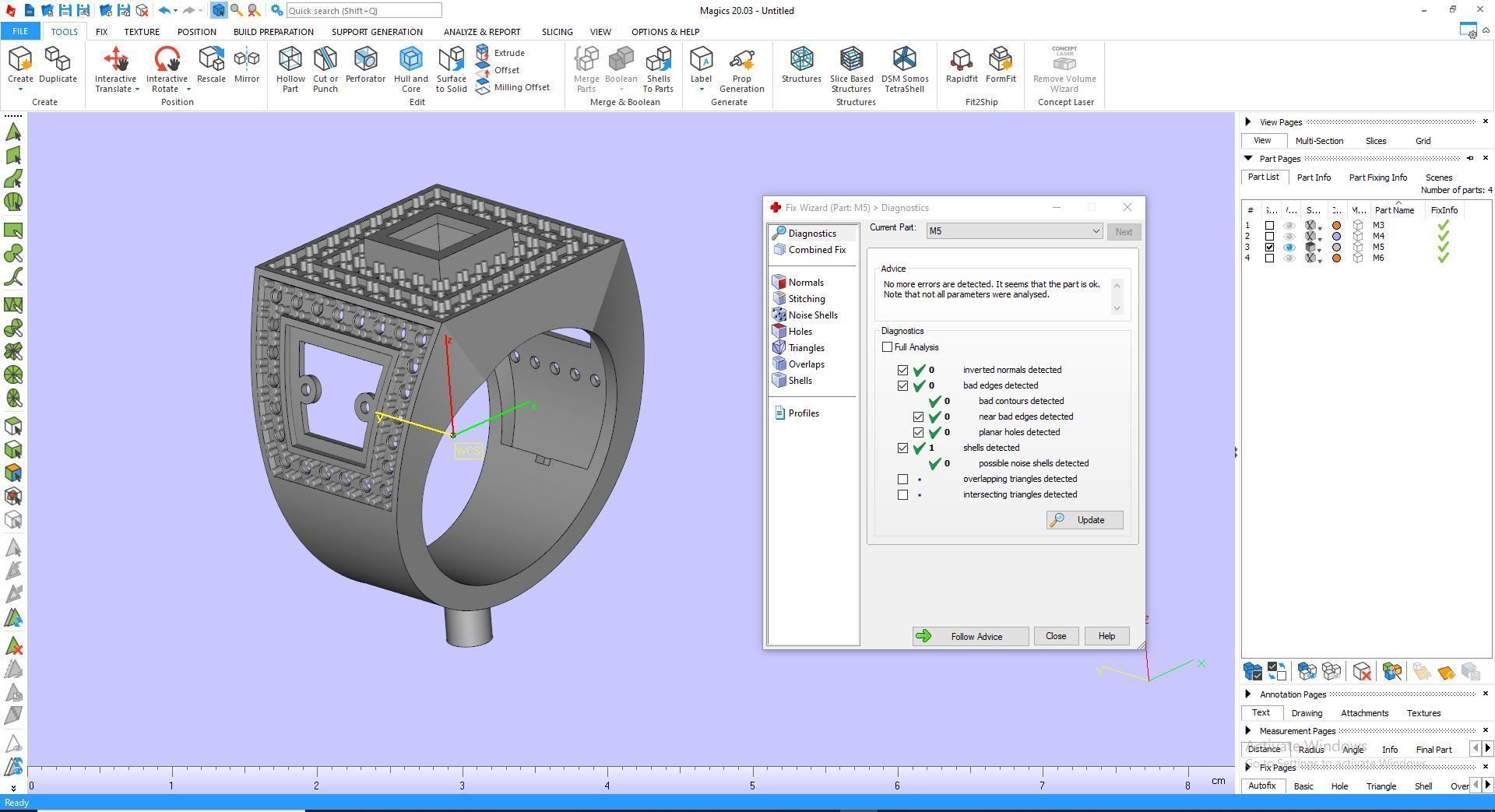Ring M2 Mens luxury ring with gem 3D print model_25