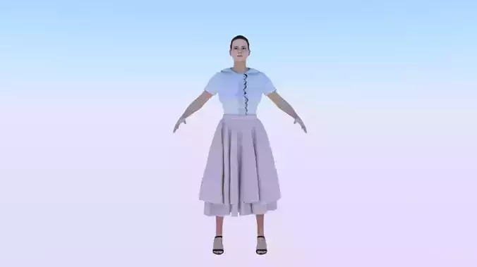 Woman in a Dress of the 50s