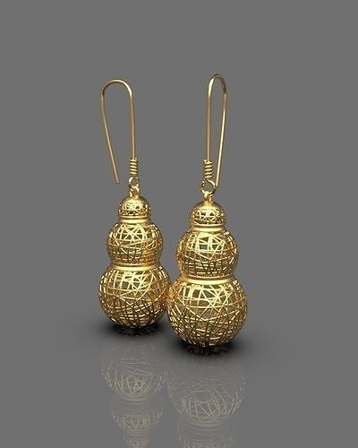 Spherical earrings 3D print model