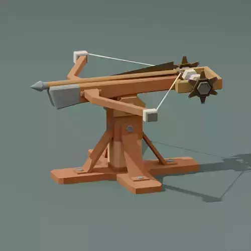 Medieval Ballista Free low-poly 3D model