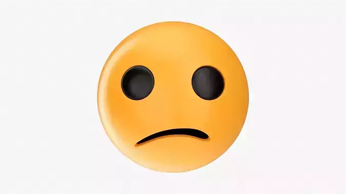 Emoji 066 Confused 3D model