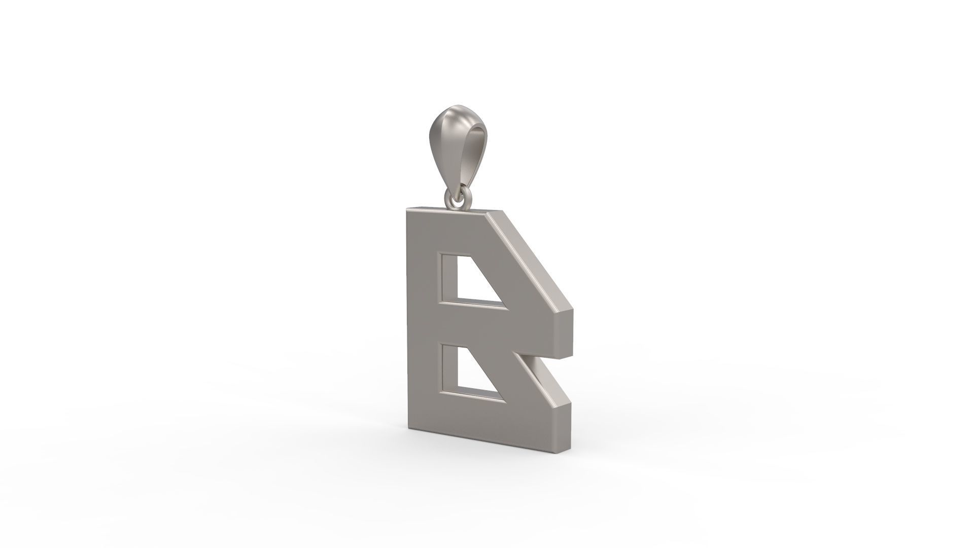 Initial Letters Pendant Agames B 3D print model_3