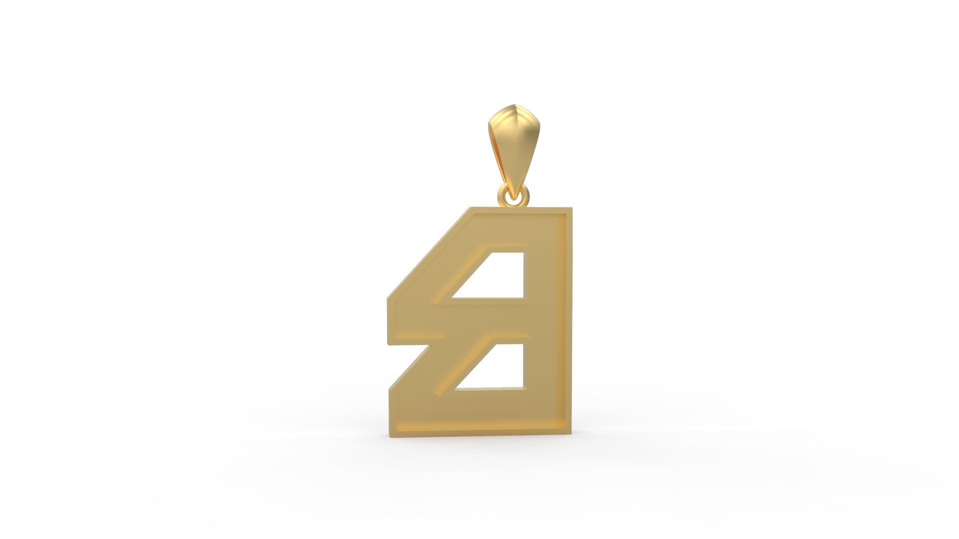 Initial Letters Pendant Agames B 3D print model_6