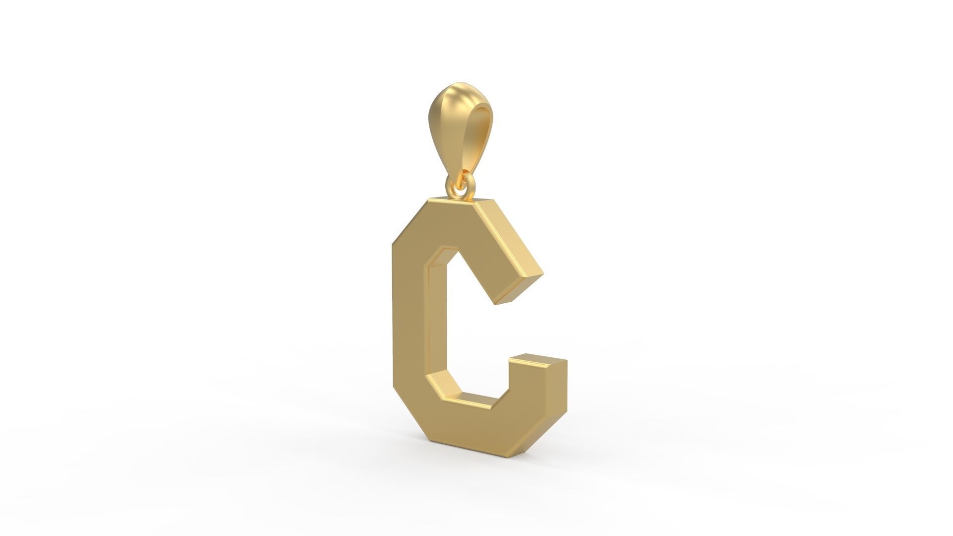Initial Letters Pendant Agames C 3D print model_2