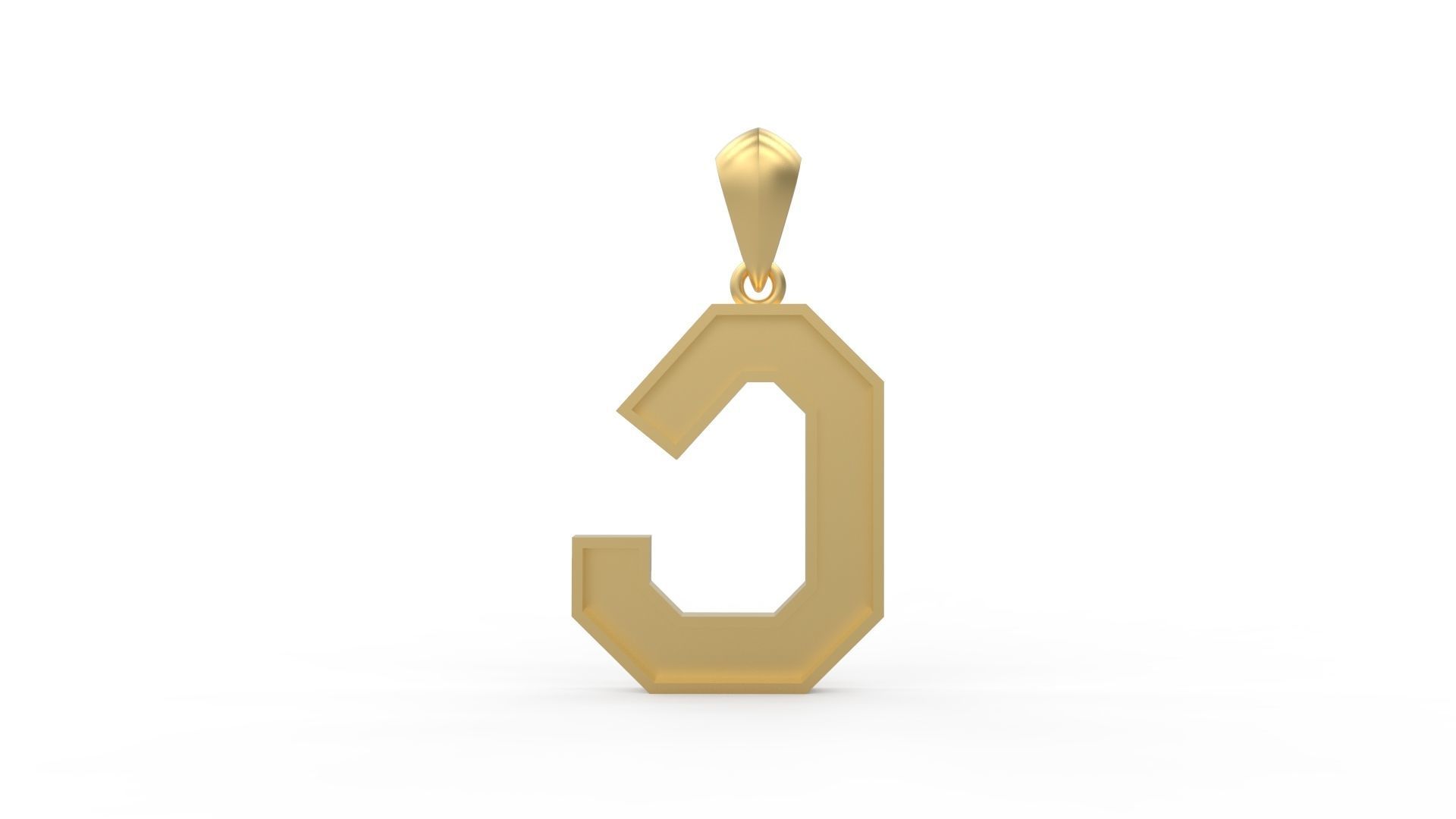 Initial Letters Pendant Agames C 3D print model_5