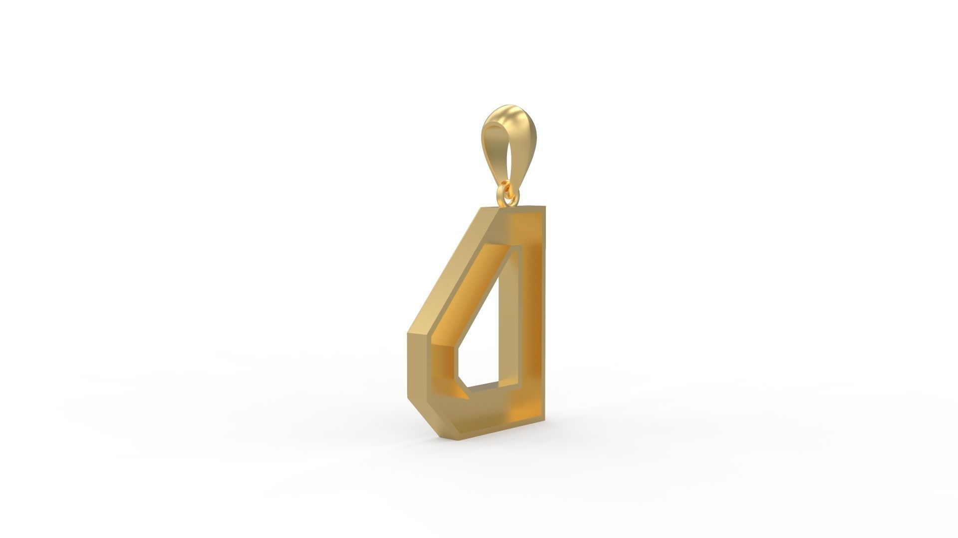 Initial Letters Pendant Agames D  3D print model_3