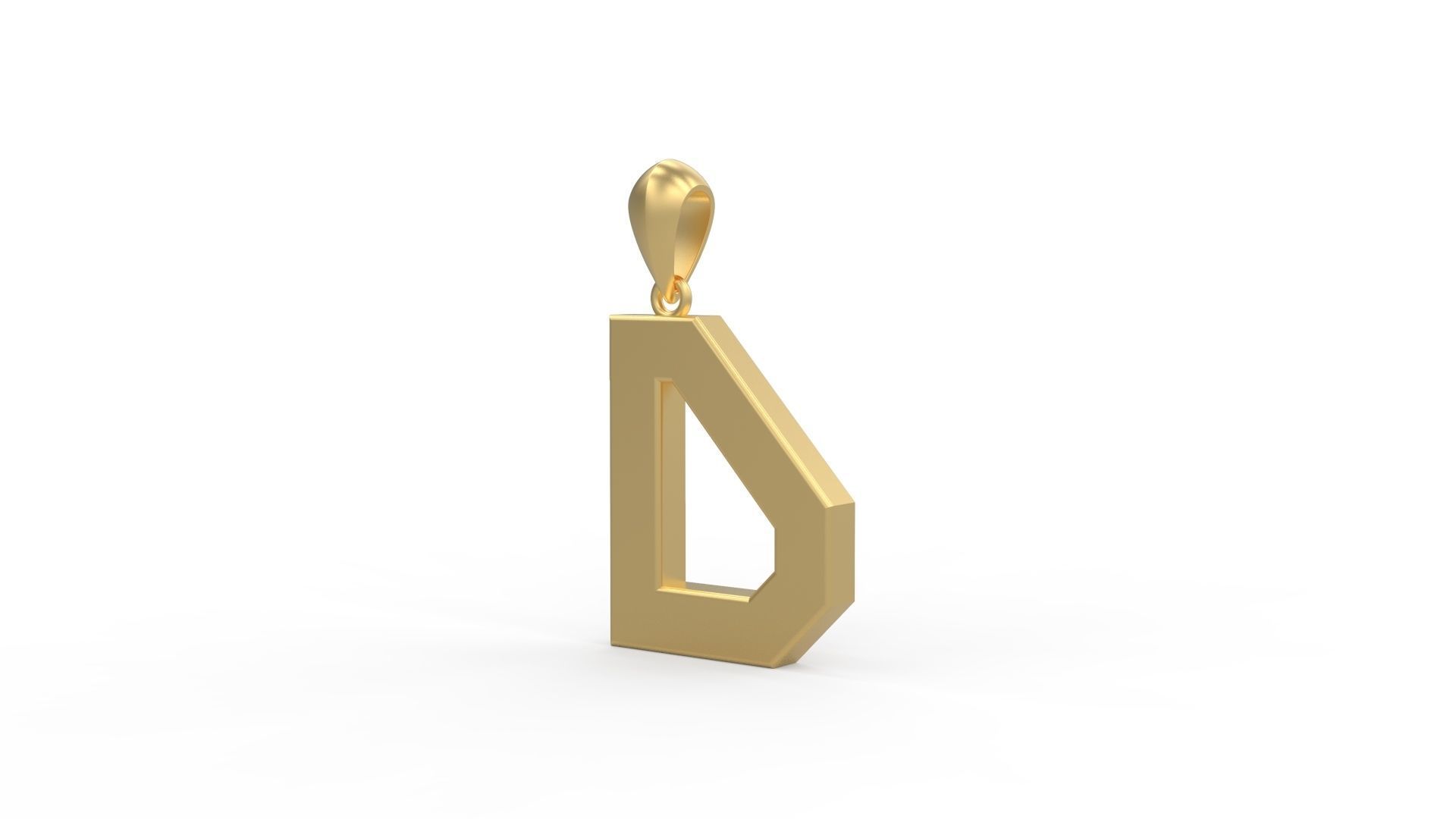 Initial Letters Pendant Agames D  3D print model_1
