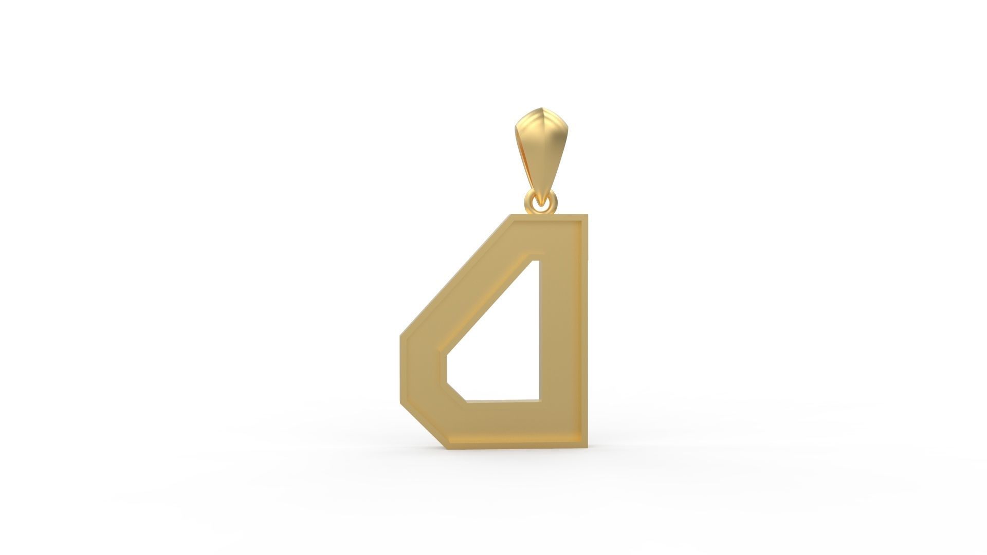 Initial Letters Pendant Agames D  3D print model_4