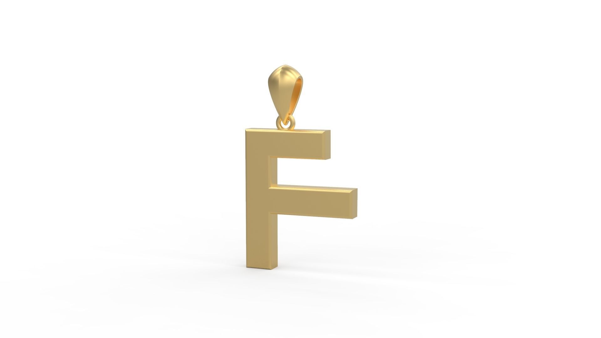 Initial Letters Pendant Agames F 3D print model_1