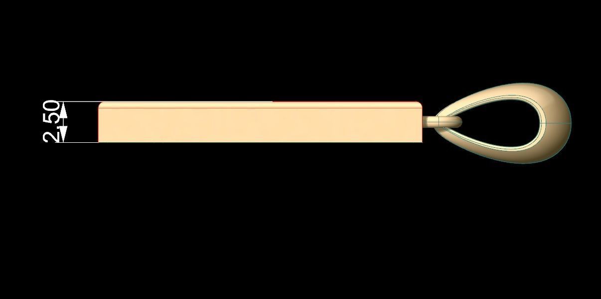 Initial Letters Pendant Agames G  3D print model_6