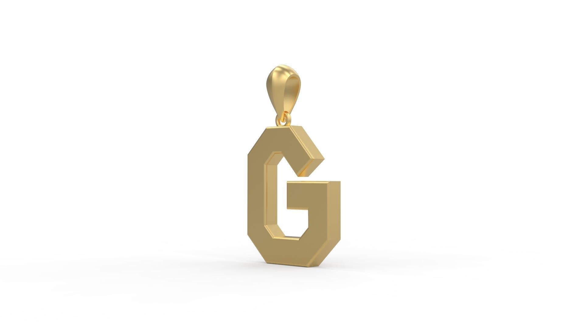 Initial Letters Pendant Agames G  3D print model_1