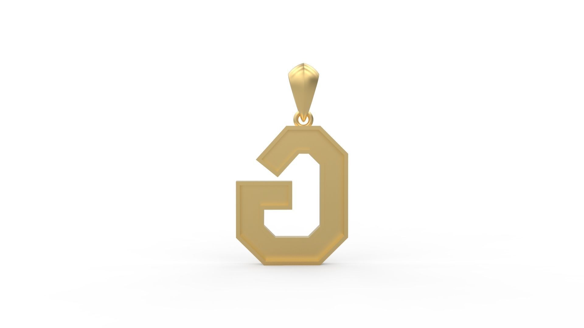 Initial Letters Pendant Agames G  3D print model_4