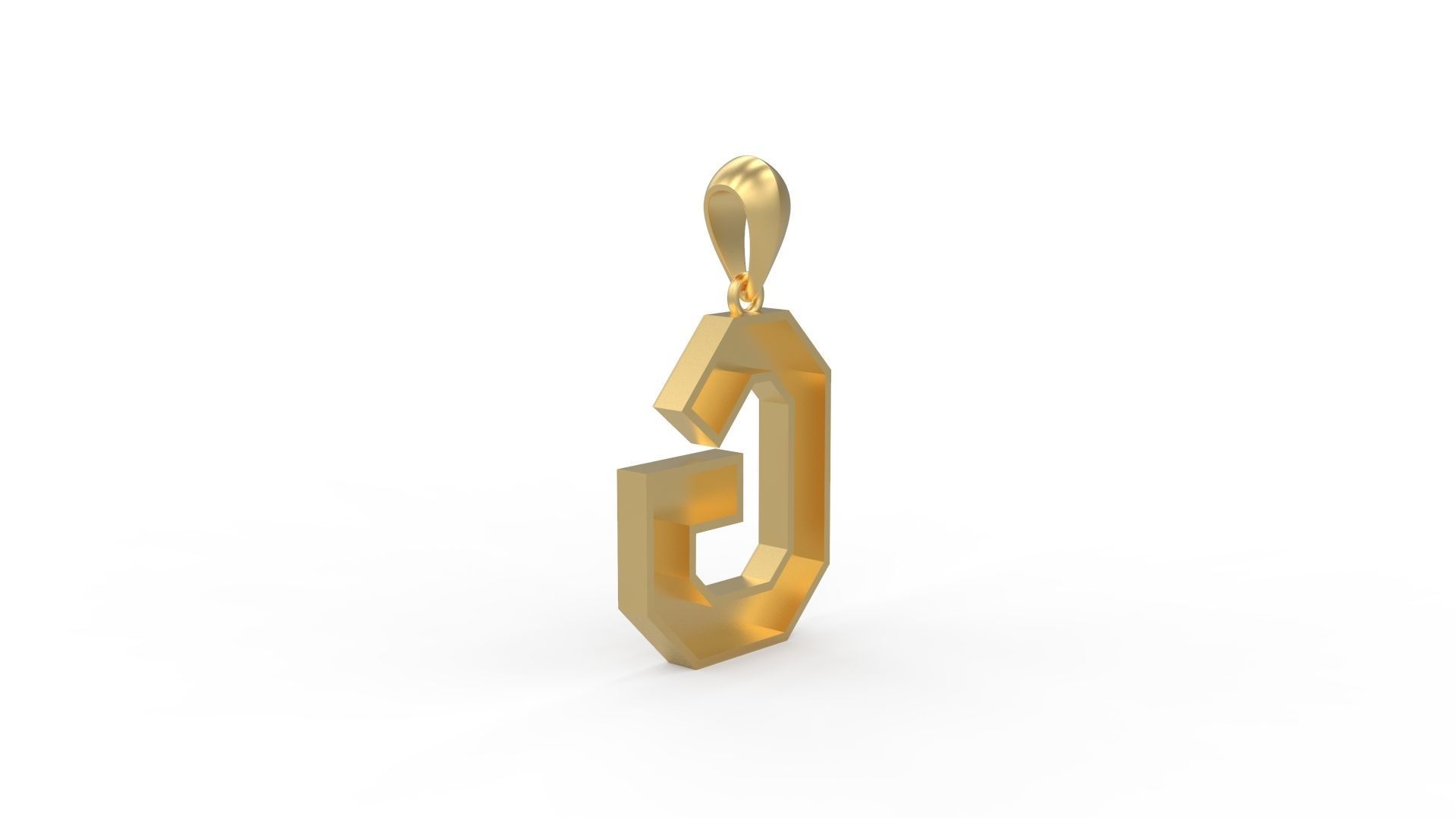 Initial Letters Pendant Agames G  3D print model_3