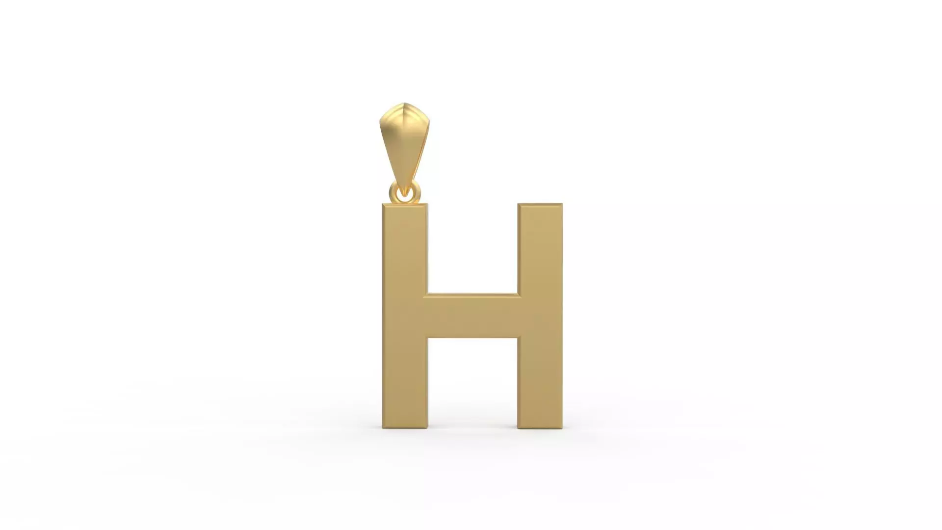 Initial Letters Pendant Agames H 3D print model_0