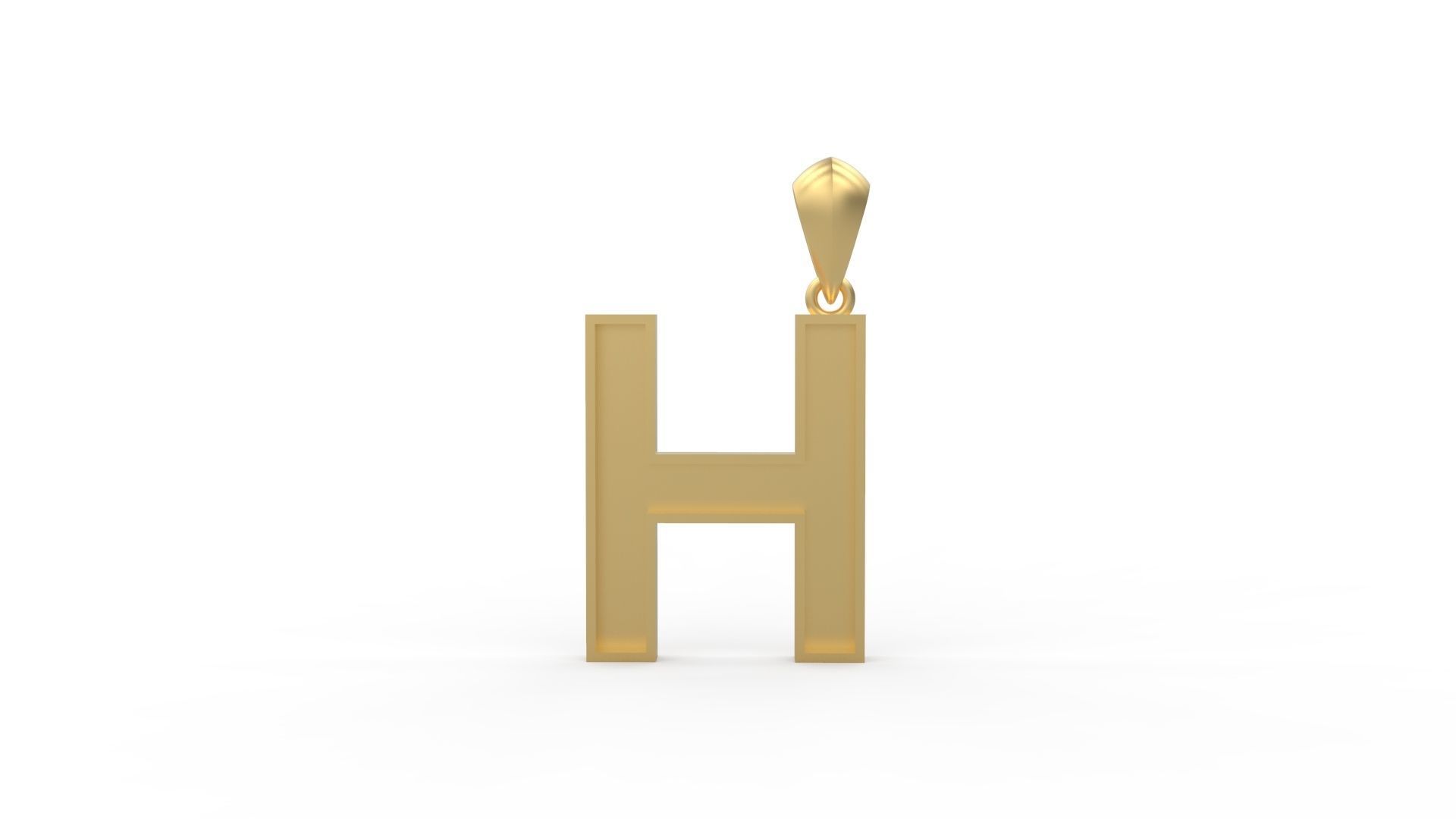 Initial Letters Pendant Agames H 3D print model_4