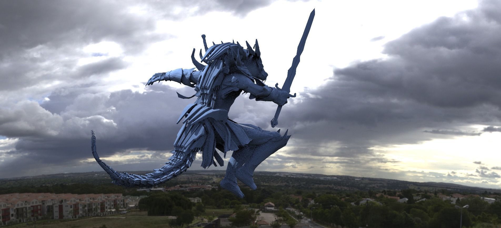 Werewolf Robot mech 3D model_2