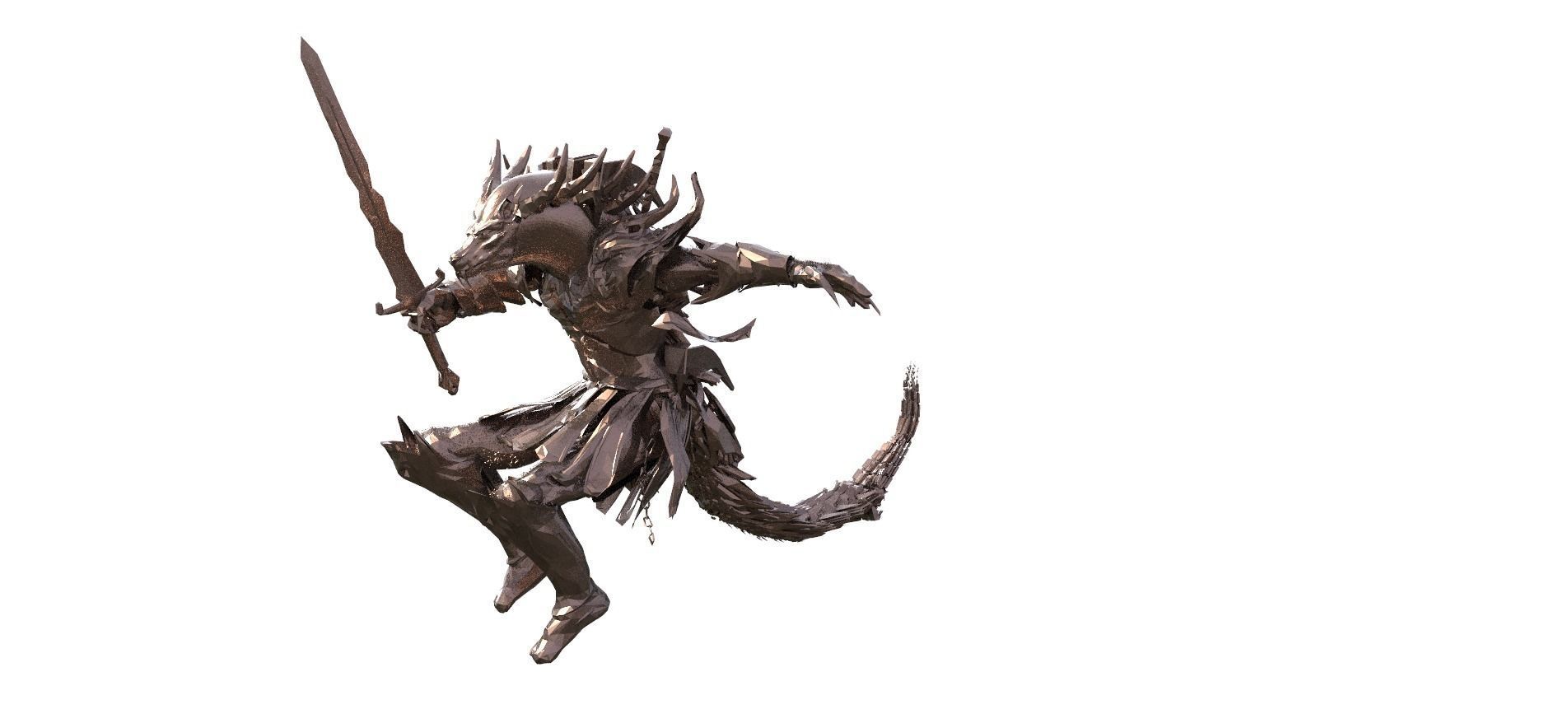 Werewolf Robot mech 3D model_1