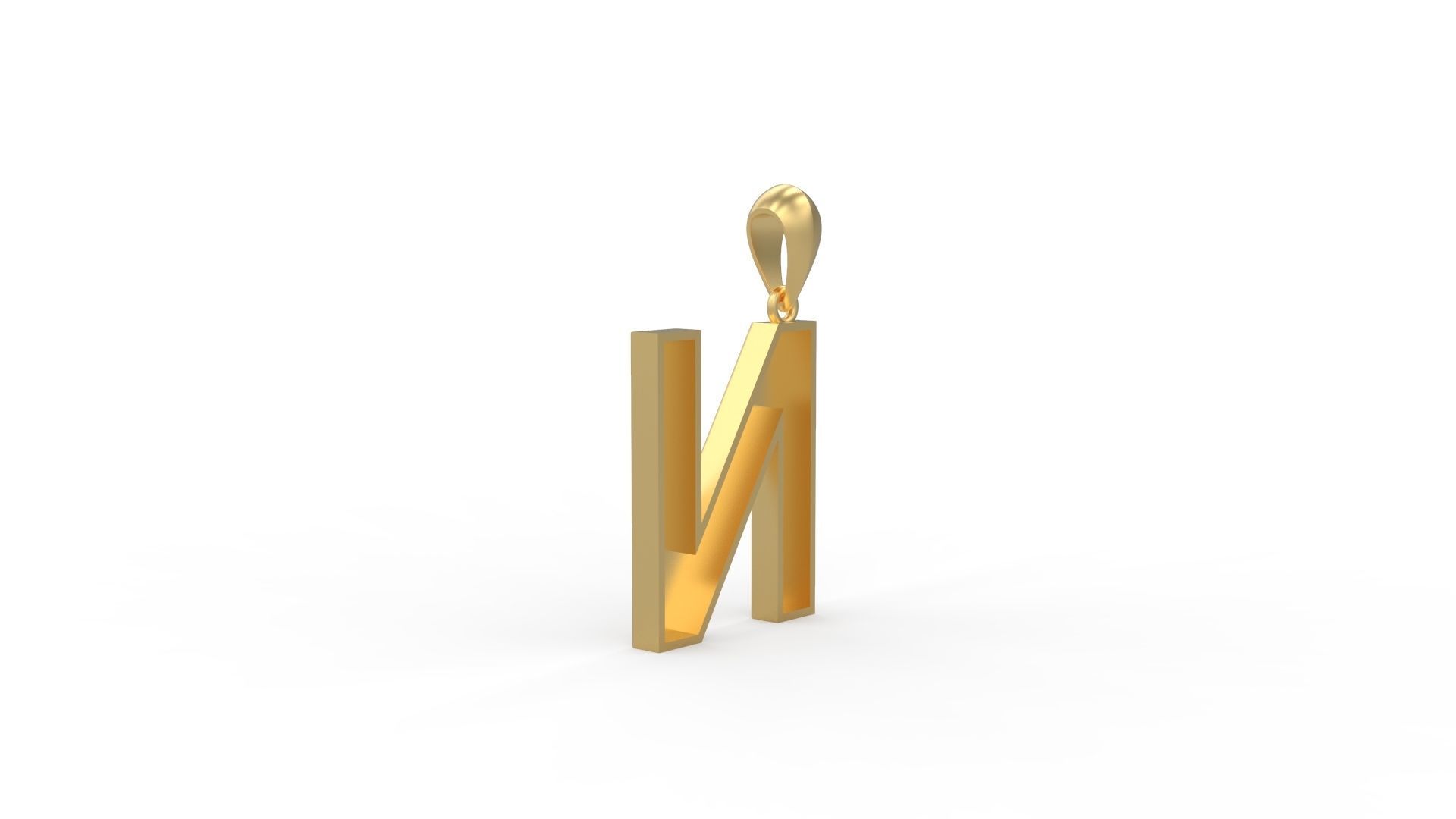 Initial Letters Pendant Agames N 3D print model_3