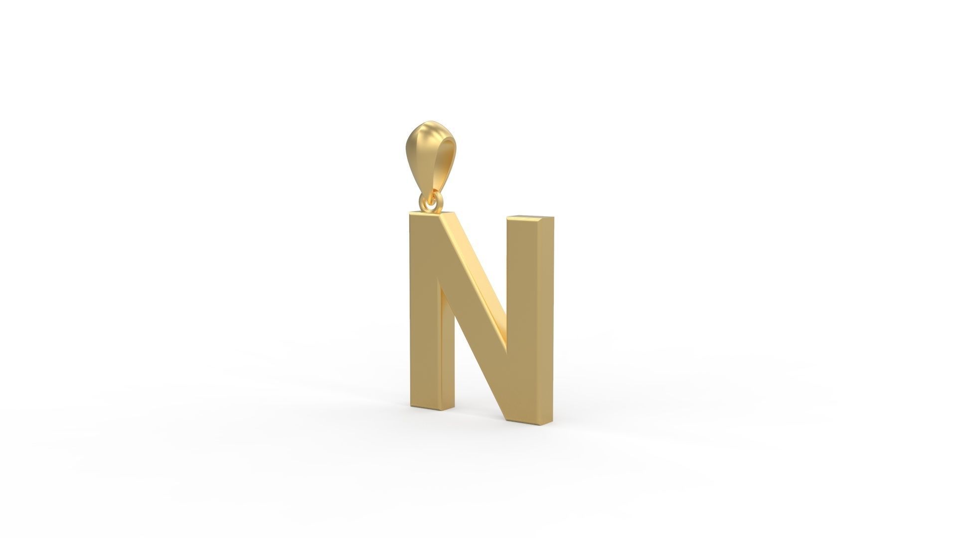 Initial Letters Pendant Agames N 3D print model_1