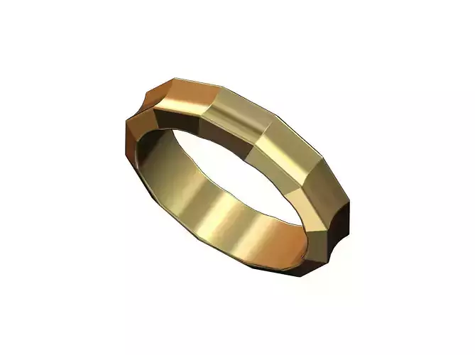 Faceted concave fashion ring US sizes 5to10