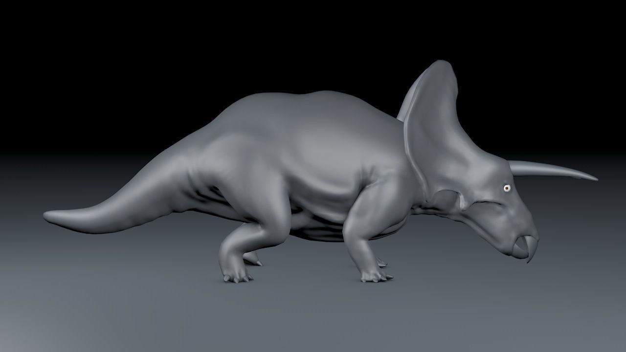 Triceratops dinosaur 3D model_3
