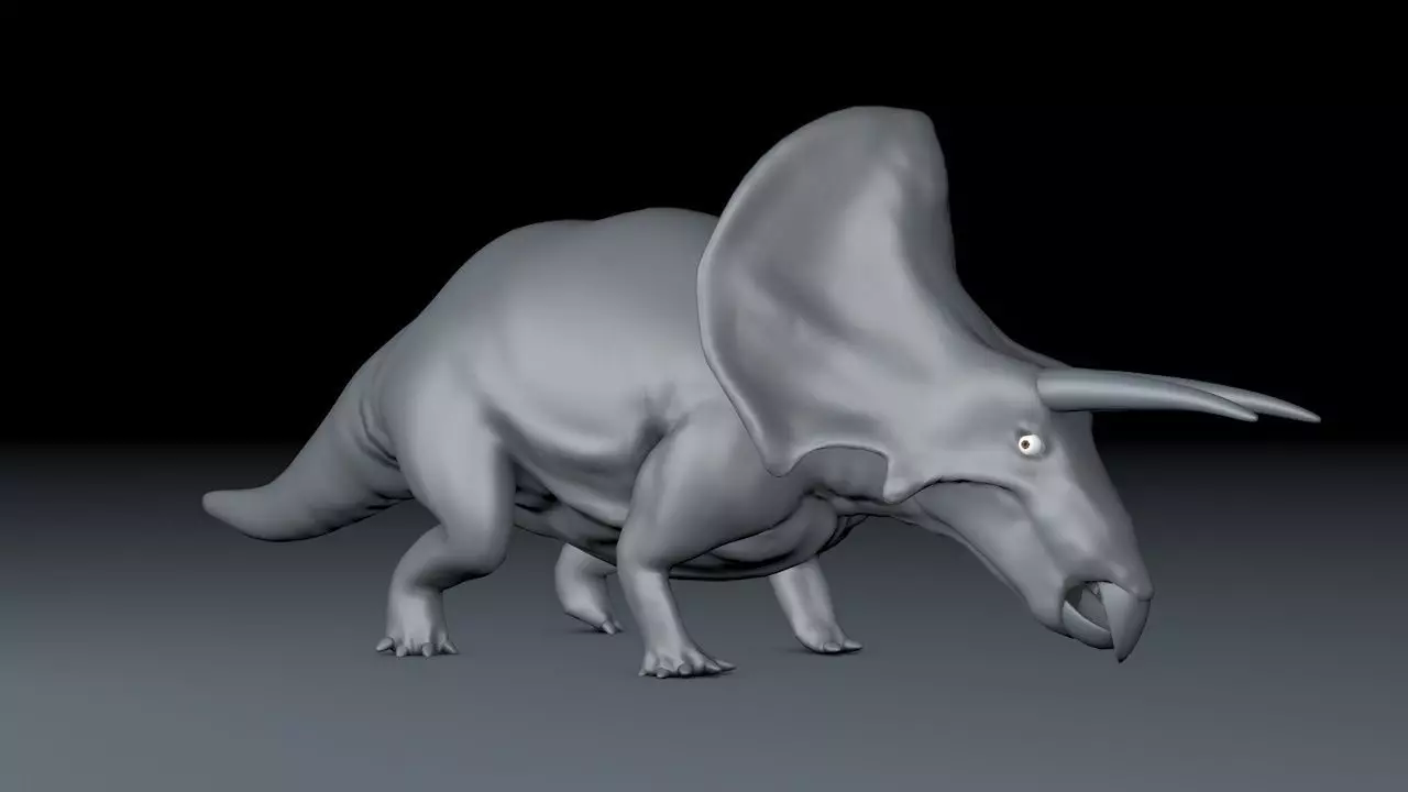 Triceratops dinosaur 3D model_0