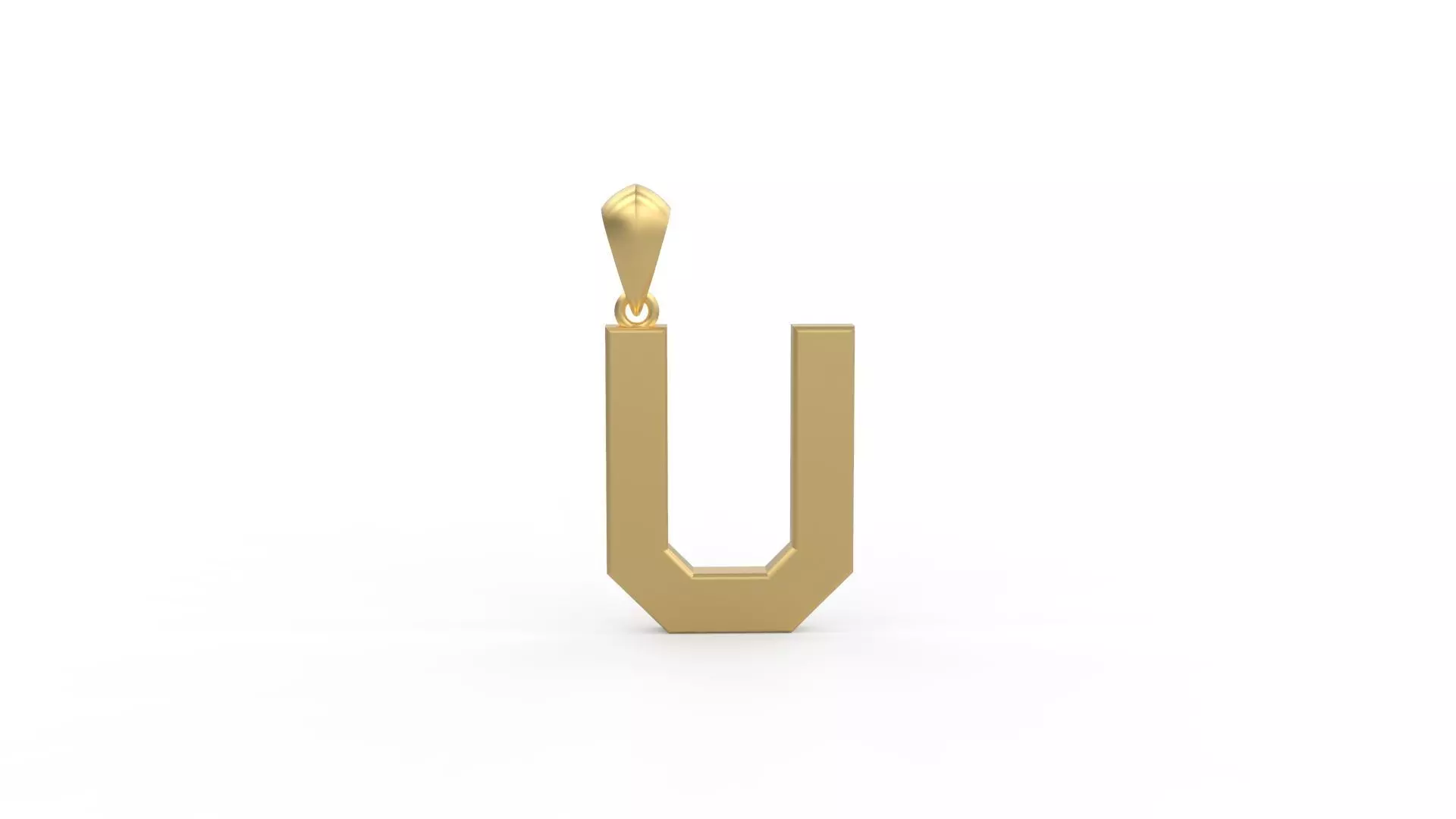 Initial Letters Pendant Agames U 3D print model_0