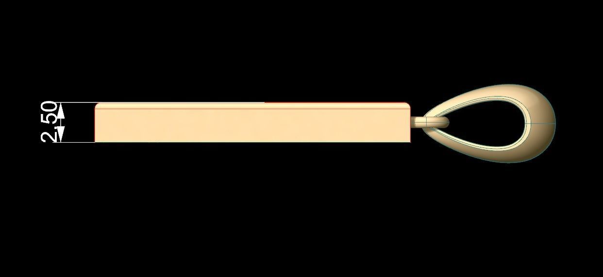 Initial Letters Pendant Agames U 3D print model_5