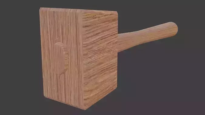 Wooden mallet hammer