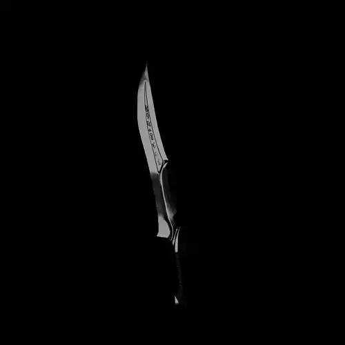 elven sword low-poly game ready PBR