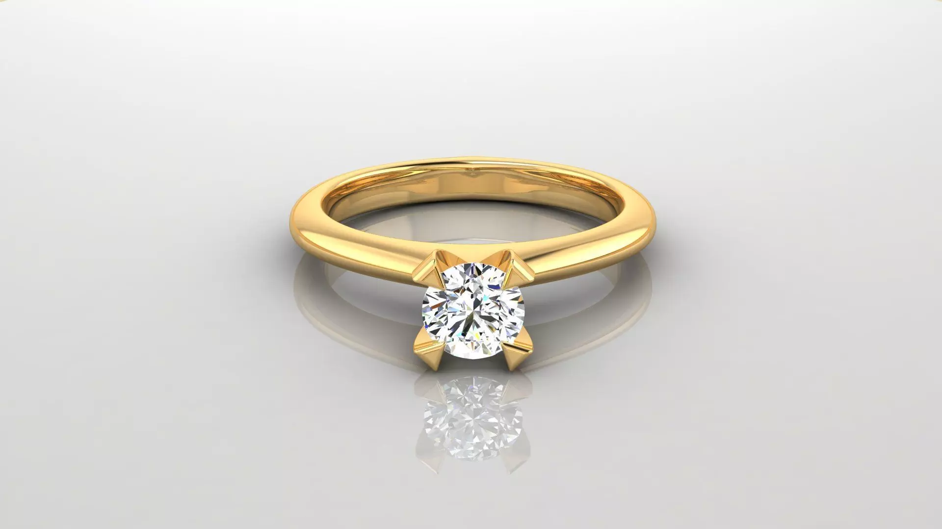 Ring M11 The luxury female ring with gem Wedding 3D print model