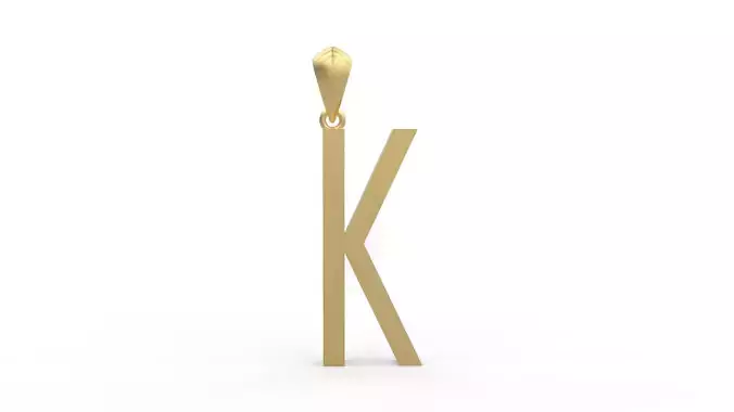 Initial Letters Pendant Agency K 3D print model