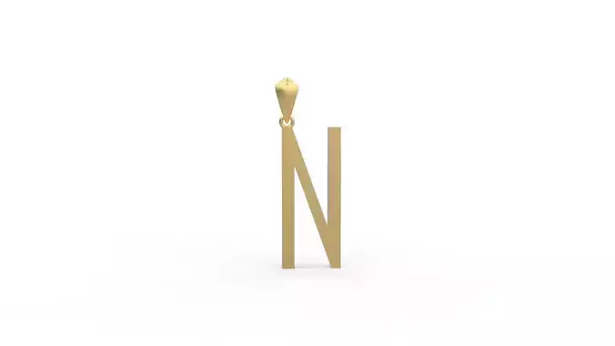 Initial Letters Pendant Agency N 3D print model