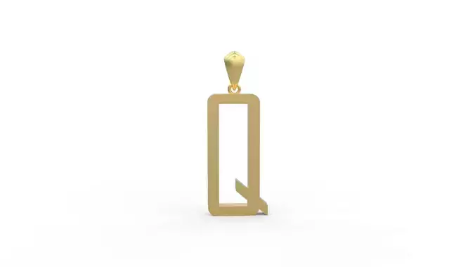 Initial Letters Pendant Agency Q 3D print model