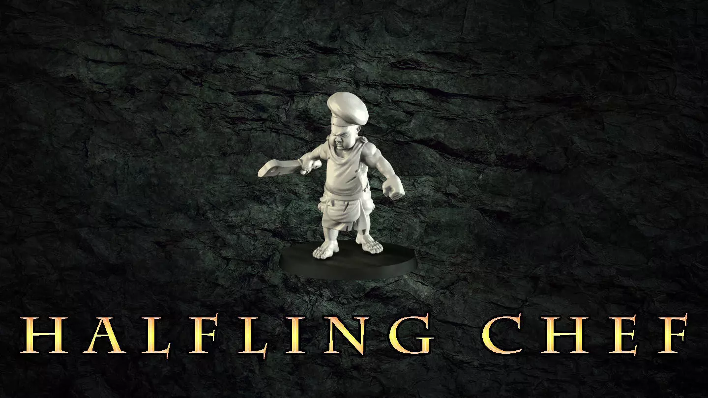Halfling Chef 3D print model_0
