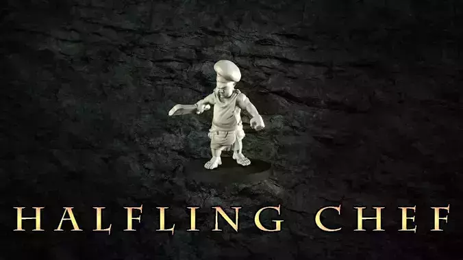 Halfling Chef 3D print model