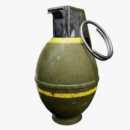 M26 Frag Grenade Low-poly 3D model